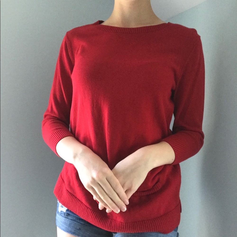 Talbots Red Knit Sweater S
